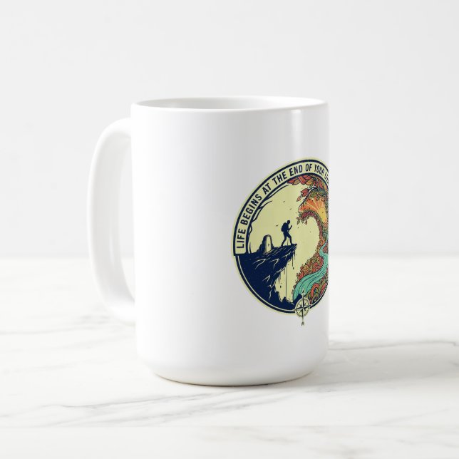 Café Taza con cita «Tu dosis diaria de motivación» (Anverso izquierdo)