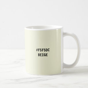 Café Taza con código hexadecimal de color beige