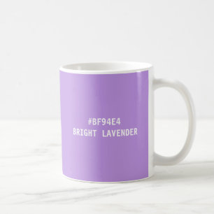 Café Taza con código hexadecimal de color lavanda brill
