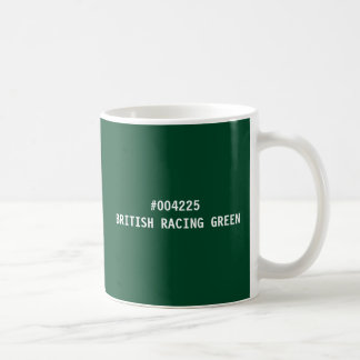 Café Taza con código hexadecimal del color verde de car