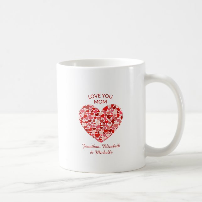 Café Taza con corazón personalizada para el día de la m (Derecha)