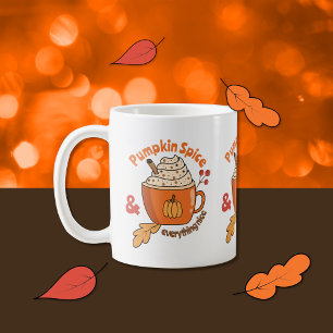 Café Taza con dibujo de Latte de Especias de Calabaza A
