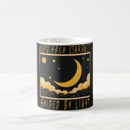 Café Taza con diseño celestial de luna creciente