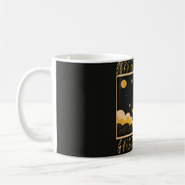 Café Taza con diseño celestial de luna creciente