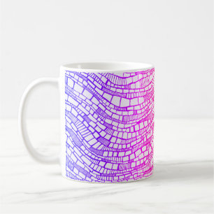 Café Taza con diseño de arte de color de formas rectang