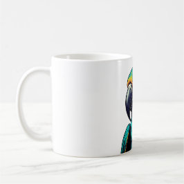 Café Taza con Diseño de Ave Tropical Loro