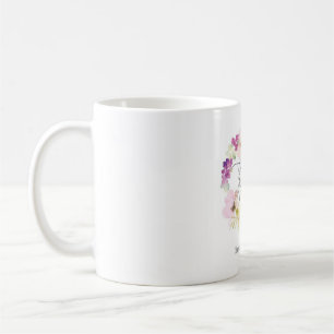 Café taza con diseño de flor 🌺