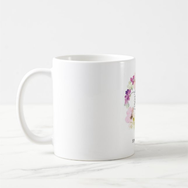 Café taza con diseño de flor 🌺 (Izquierda)