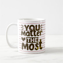 Taza con diseño de franja de cita motivacional