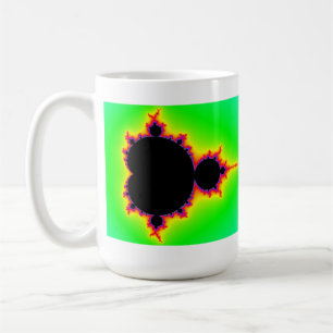 Café Taza con el fractal de Mandelbrot
