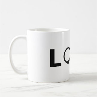 Café Taza con el logotipo de LOVE en negro