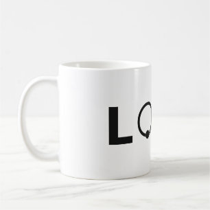 Café Taza con el logotipo de LOVE Negro