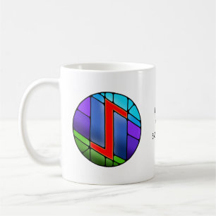 Café Taza con el símbolo de la runa Eihwaz Art Nouveau