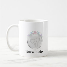 Café Taza con emblema de enfermera personalizado