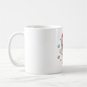 Café Taza con envoltorio de dibujo animado pastel adora