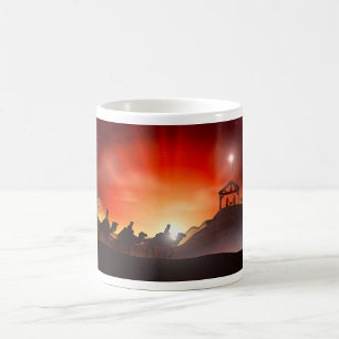 Café Taza con escena de la Natividad