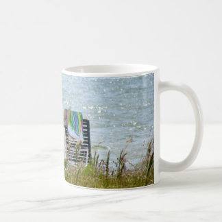 Café Taza con escena de la playa de la isla de Sanibel