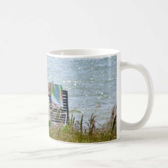 Café Taza con escena de la playa de la isla de Sanibel (Derecha)