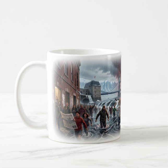 Café Taza con escena de visión de tormenta apocalíptica (Izquierda)