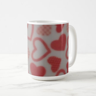 Café Taza con estampado de corazón diferente