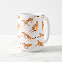 Taza con estampado de guepardo