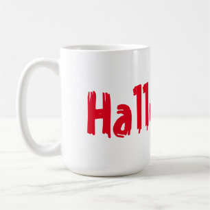 Café Taza con estampado de texto de Halloween Noche Esp