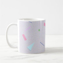 Taza con estampado Geo Morado Claro de los 80