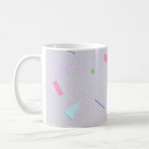 Café Taza con estampado Geo Morado Claro de los 80