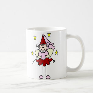Café Taza con Figura de Palitos Princesa Rojo/Rosa