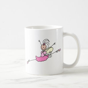 Café Taza con Figura de Palotes de Niña Bailarina