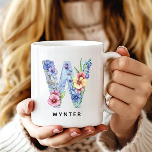 Café Taza con flores personalizadas para regalo de boda