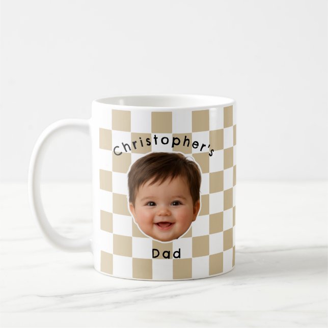 Café Taza con Foto de Bebé Personalizada para Papá (Izquierda)