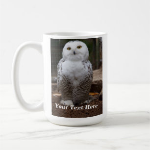 Café Taza con foto de búho nival personalizada