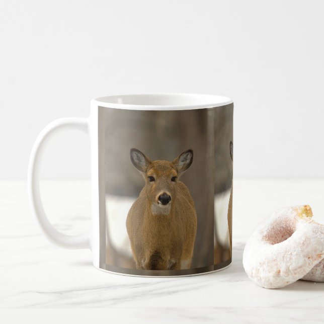 Café Taza con foto de ciervo (Con donut)