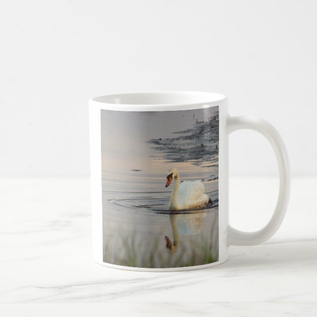 Café Taza con foto de cisne (Derecha)