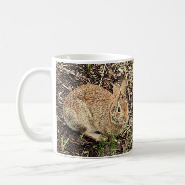 Café Taza con foto de conejo (Izquierda)