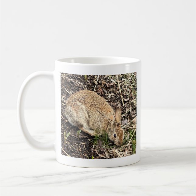 Café Taza con foto de conejo (Izquierda)