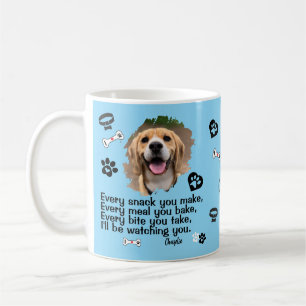 Café Taza con foto de la cara del perro personalizada -