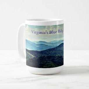 Café Taza con foto de las Montañas Blue Ridge de Virgin