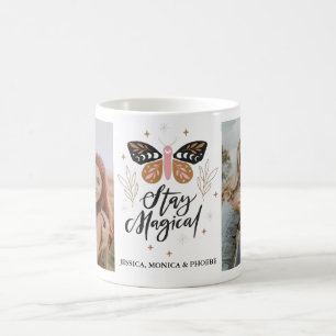 Café Taza con foto de mariposa "Mantén la Magia"