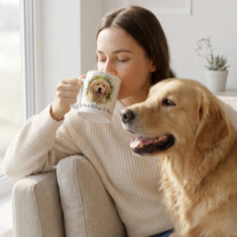 Café Taza con foto de perro, Mi corazón pertenece a