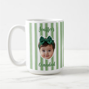 Café Taza con foto personalizada con patrón de rayas pa