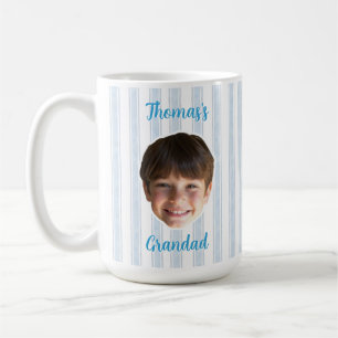 Café Taza con foto personalizada con patrón de rayas pa