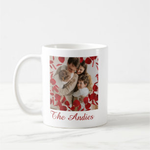 Café Taza con Foto Unida de Apellido de Familia
