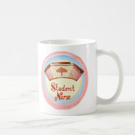 Café Taza con gorra de enfermera estudiante