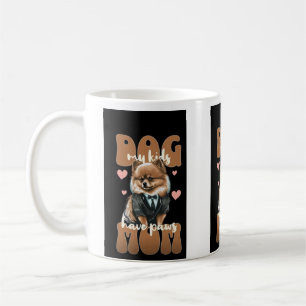 Café Taza con huella de pata de mamá de perro – Taza de