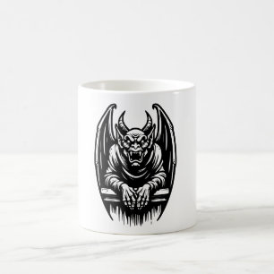 Café Taza con ilustración de gárgola