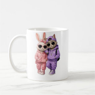 Café Taza con imagen de gato adorable 