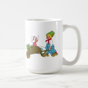 Café Taza con imagen vintage de dos niños holandeses