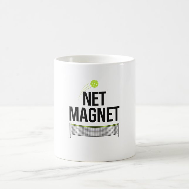 Café Taza con imán de red divertida de pickleball (Centro)